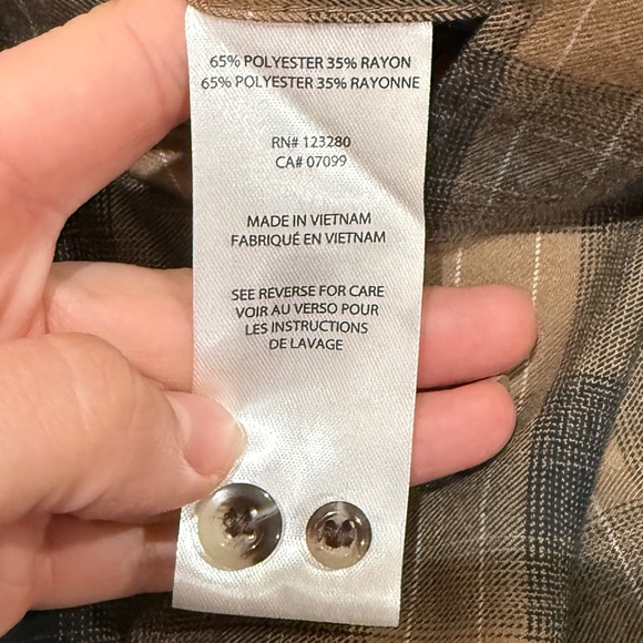 New Travis Mathew Give It a Try Plaid Button-Up Shirt 3XL XXXL Brown Fall Staple - Picture 4 of 13